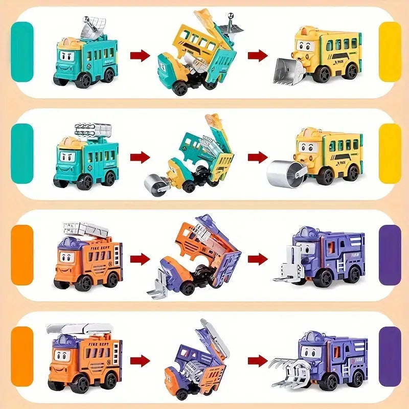 Lernspielzeug Kinderfahrzeug: Buntes Verwandlungsauto für stundenlangen Spielspaß, entwickelt Fantasie & Motorik.