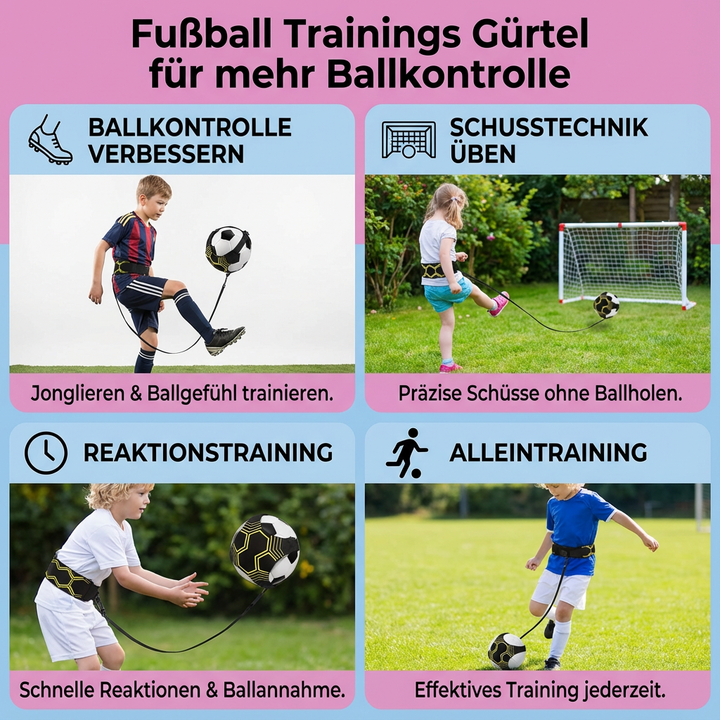 Hochwertiges Sportzubehör: Fußballtrainingsgürtel für intensives Ballkontroll- und Techniktraining.