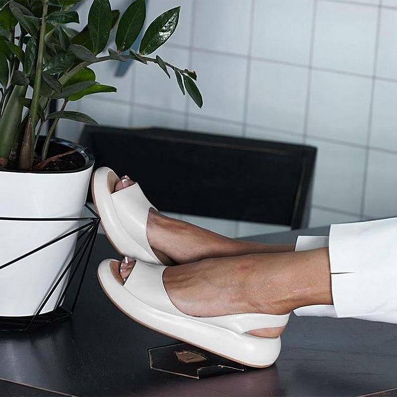Fußbett Sandalen für Damen, rutschfest, mit offenem Zehenbereich – ideal für den Alltag.