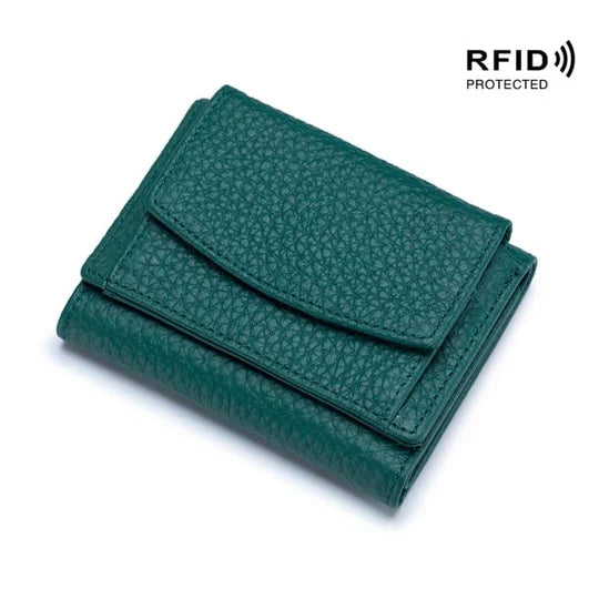 Diverse farbenfrohe RFID Mini-Geldbörsen nebeneinander, kompakt und absolut praktisch.