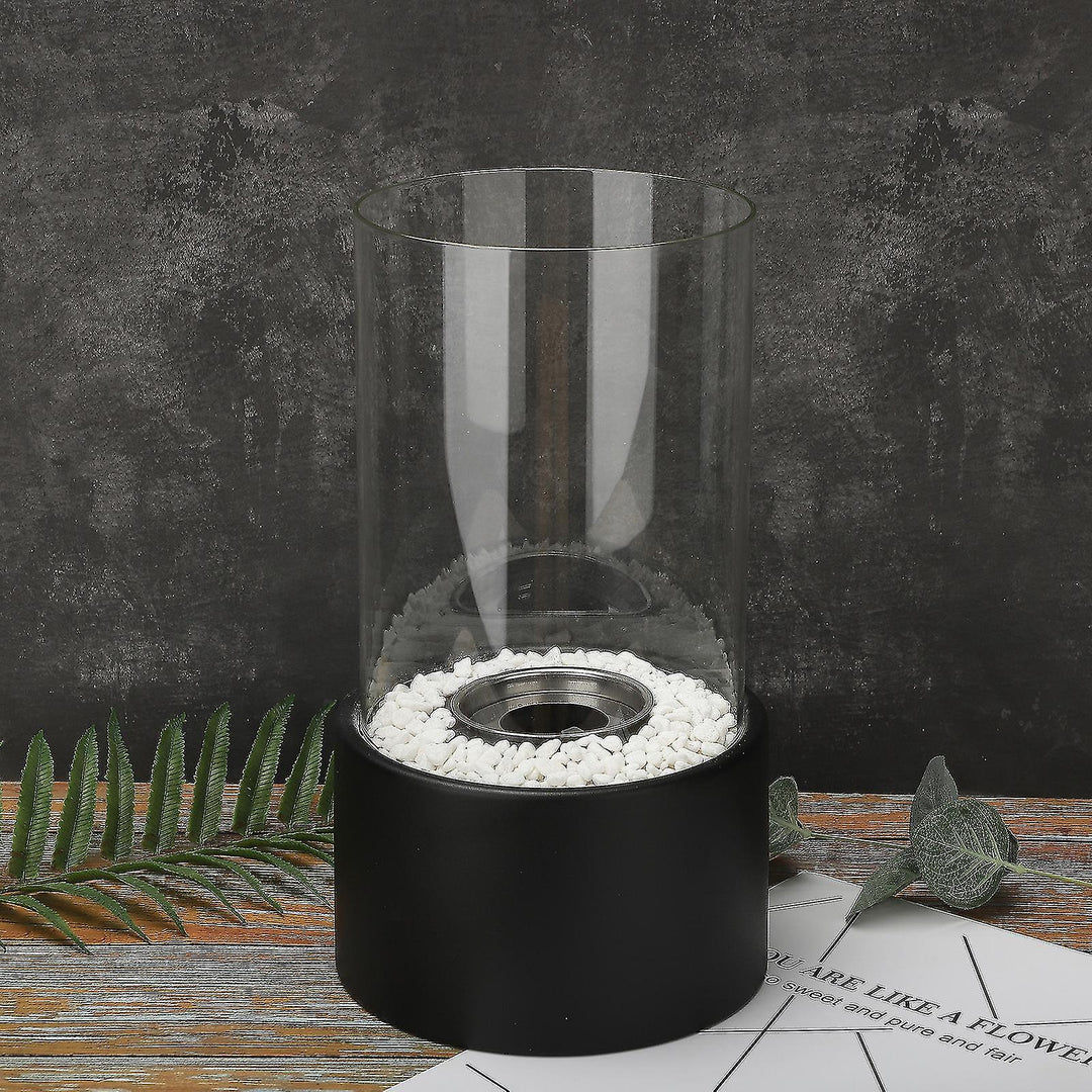 Exklusive Dekolampe; Öllampe aus Metall-Glas für stilvolle Innendekoration.