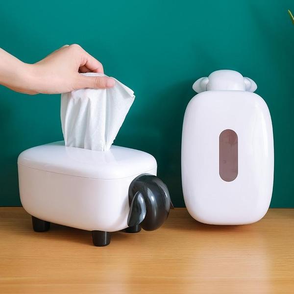 Stilvolle Schaf Taschentuchbox als Blickfang im Wohnzimmer, Bad oder Schlafzimmer, Tiermotiv Deko.