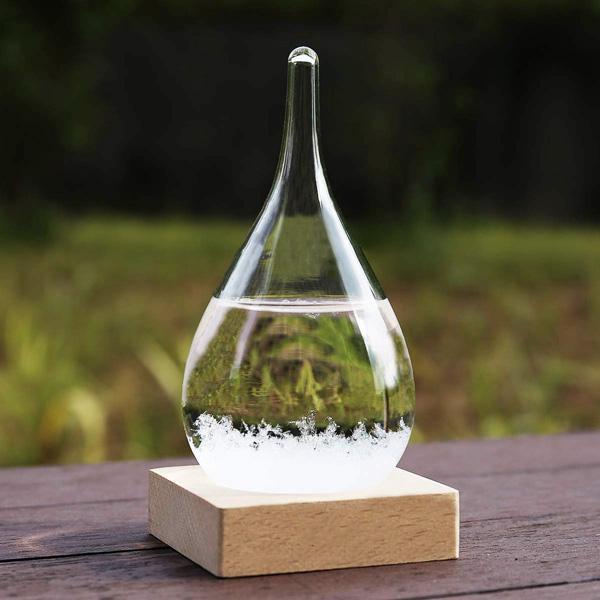 Stilvolles Wettervorhersage-Sturmglas, Kristallglas-Dekoration, perfektes wissenschaftliches Geschenk.