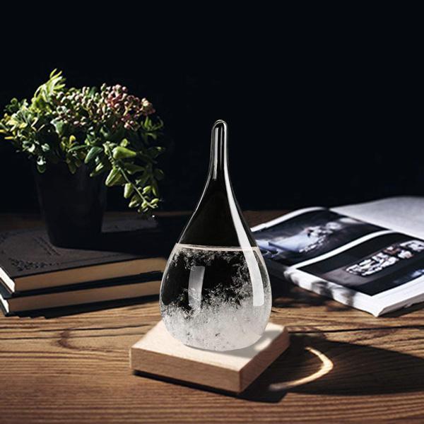 Faszinierendes Kristall-Sturmglas, Wettervorhersage-Wohnaccessoire, elegante Schreibtisch-Dekoration.