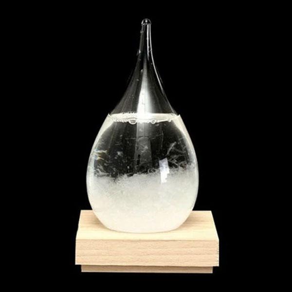 Kristall-Sturmglas: dekoratives Wetterglas zur Vorhersage, stilvolles Geschenk & Schreibtisch-Accessoire.