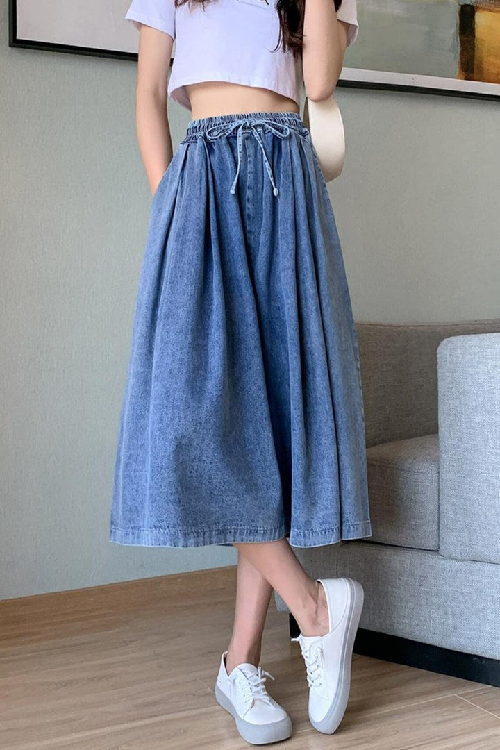 Elegante Damen Rockhose in Übergröße mit weitem Bein und hoher Taille, bequem für Freizeit und Ganzjahresmode.