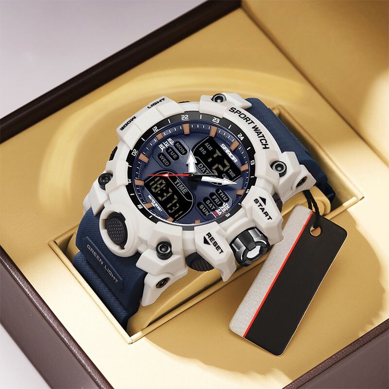 Digitale Herren Sportuhr, robustes Design mit klarem Display. Ideal für Sport & Alltag.