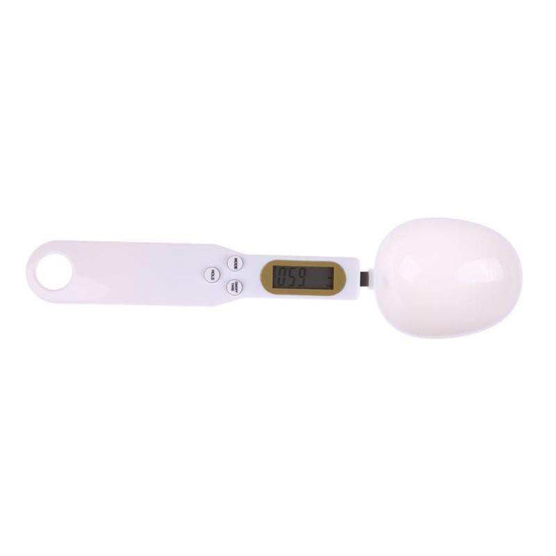 Ergonomische digitale Löffelwaage als Messlöffel; praktische Kleinwaage für präzises Wiegen von Pulvern.
