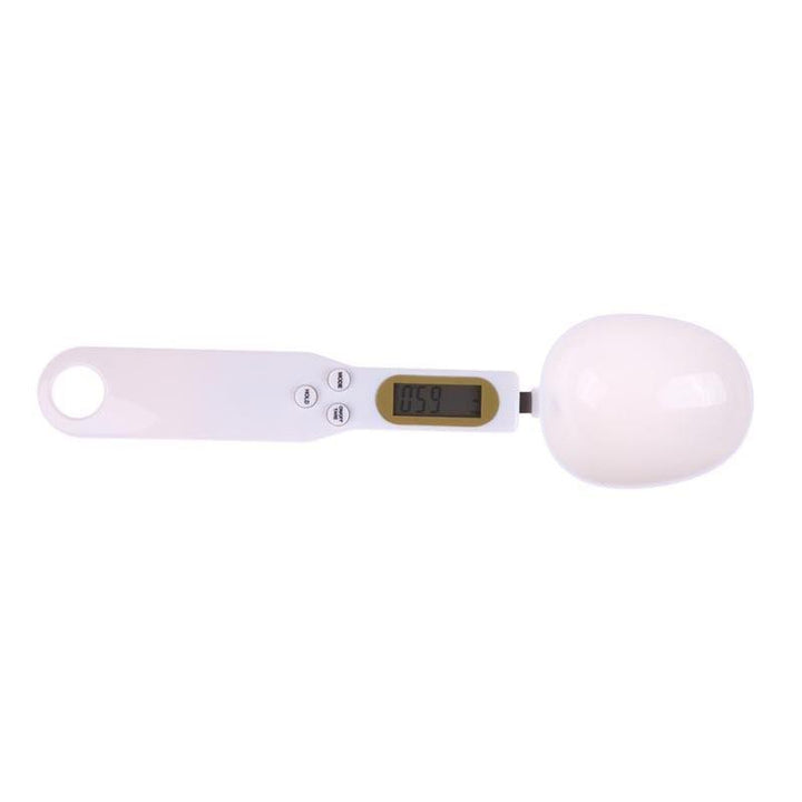 Ergonomische digitale Löffelwaage als Messlöffel; praktische Kleinwaage für präzises Wiegen von Pulvern.