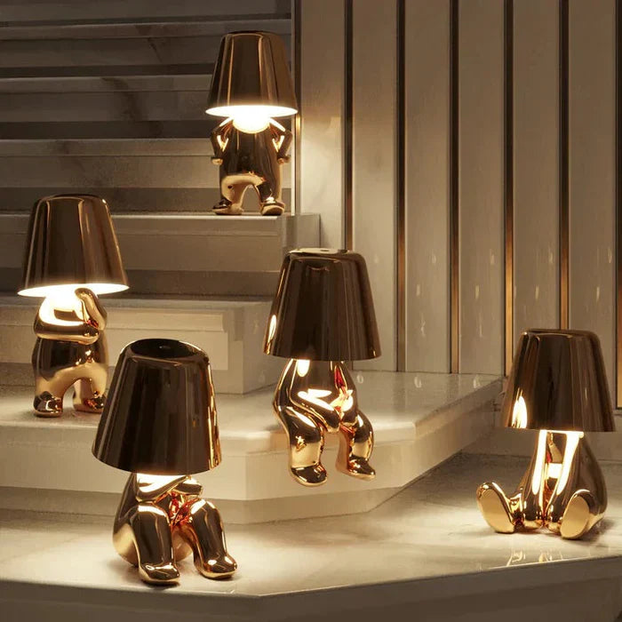Hochwertige dimmbare LED Tischlampe, kabellos, USB. Für stilvolles Ambiente & Stimmungslicht.
