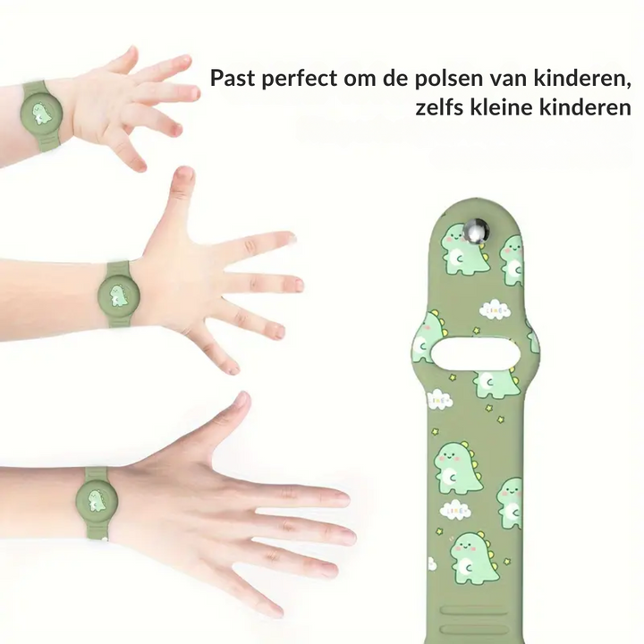 Dino Airtag-Armband für Kinder schützt beim Spielen, Wandern und allen Outdoor-Aktivitäten.