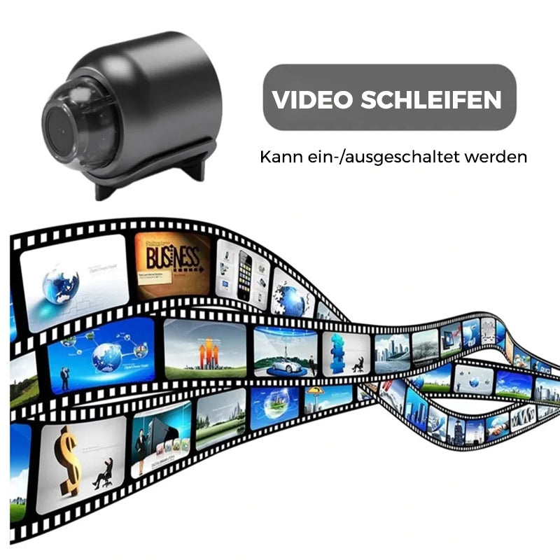 Hochauflösende 1080p Überwachungskamera mit WLAN, Nachtsicht und Live-Streaming für Zuhause.