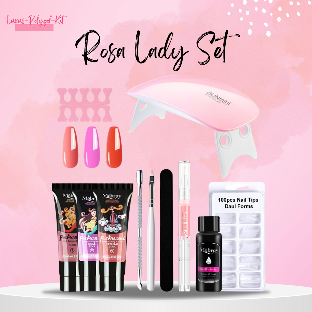 Kreatives Poly-Gel Nagelset für Nail Art und individuelle Gelnägel. Perfekt für DIY Nagelpflege & Maniküre.