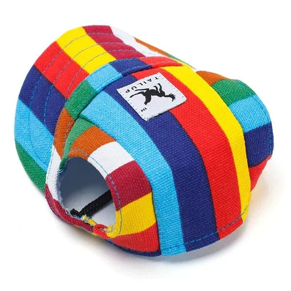 Unisex Hunde-Kappe, marineblau, mit Riemen für sicheren Halt, schützt vor Sonne im Hochsommer.