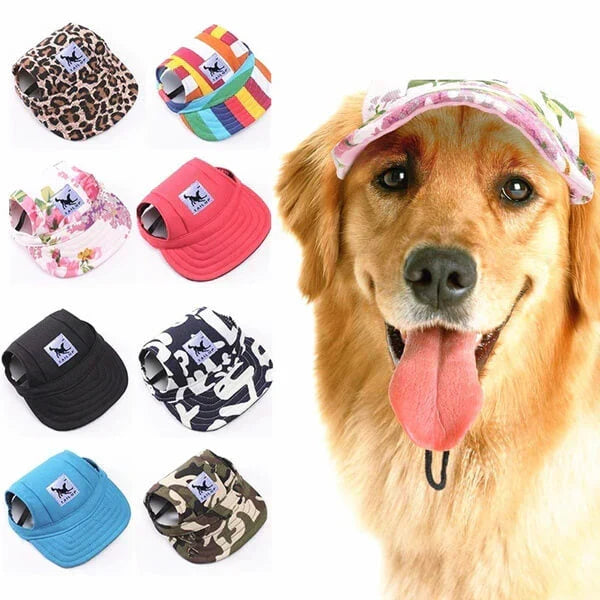Blaue Unisex Hunde-Kappe für kleine Hunde, verstellbar, stilvoller UV-Sonnenschutz für den Sommer.