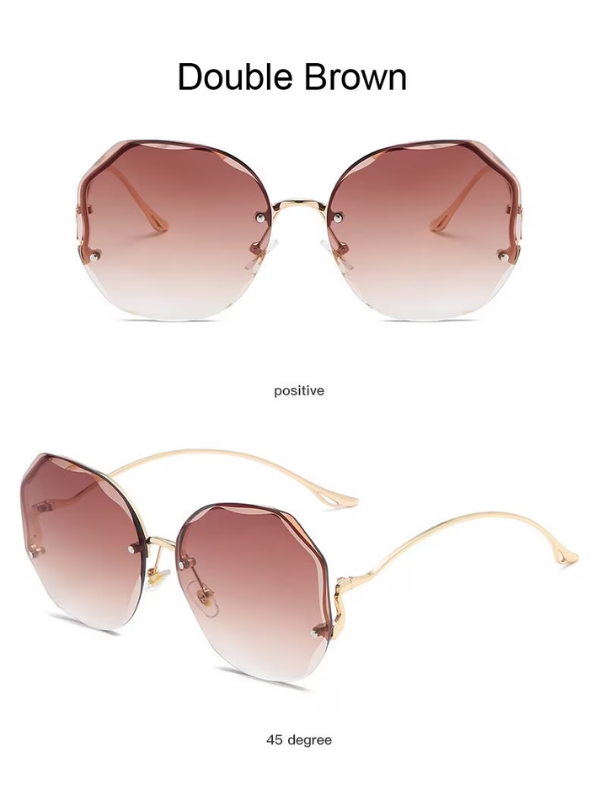 Randlose Farbverlauf-Sonnenbrille, ein modisches Statement und UV-Schutz für alle.