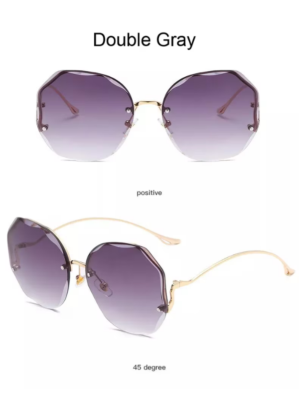 Sommer-Sonnenbrille randlos, mit Farbverlauf-Gläsern, für Damen & Herren.