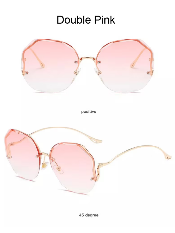 Herren Sonnenbrille mit Farbverlauf, randlos und luxuriös, ideal für den Sommer.