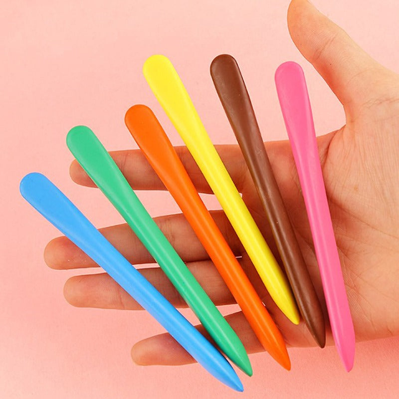 Set wischfester Farbstifte für Kinder in bunter Verpackung. Perfektes Geschenk & Malutensilien für kleine Künstler.