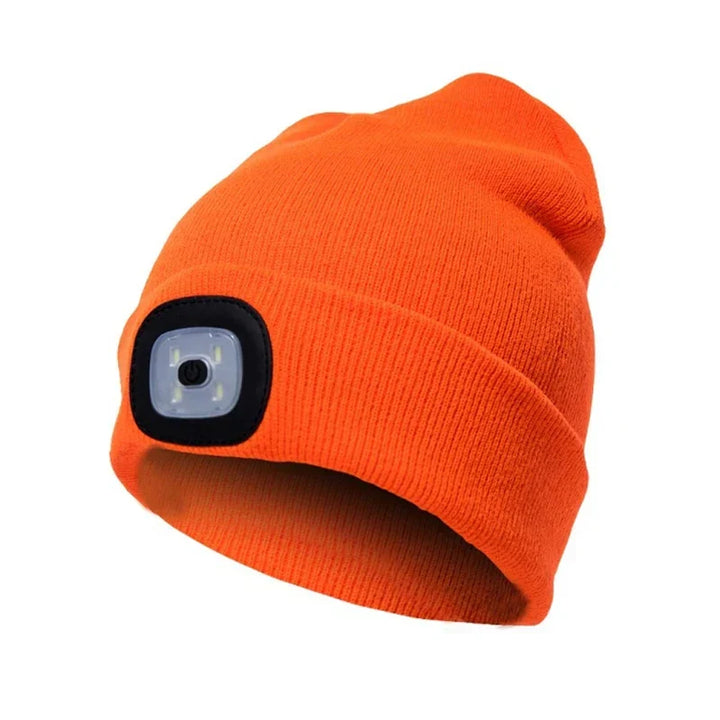 Robuste LED-Beanie-Mütze für Outdoor-Sport, Joggen oder Spaziergänge im Dunkeln; bietet gute Sichtbarkeit & Wärme.