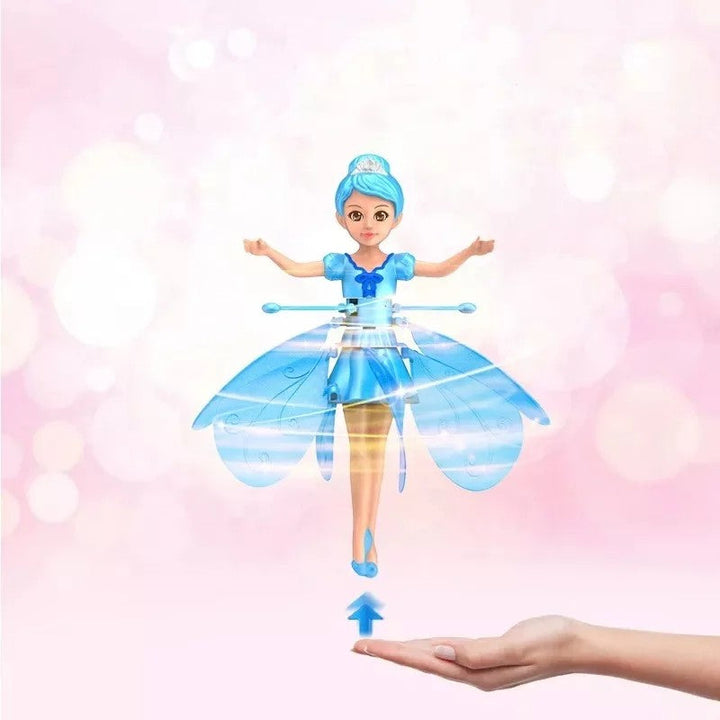 Magische Feenpuppe, die fliegt und leuchtet. Ein tolles interaktives Spielzeug und Geschenk für Kinder.