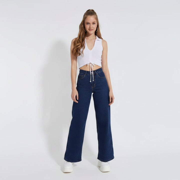 Bequeme Damen Bürohose in Navy Blau, Stretch & modern. Vielseitige Hose für Alltag und Business-Mode.