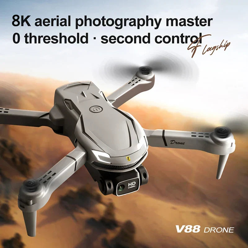 Die V88 Mini Drohne mit 8K Kamera, GPS und inklusive Tragetasche für Outdoor-Abenteuer.