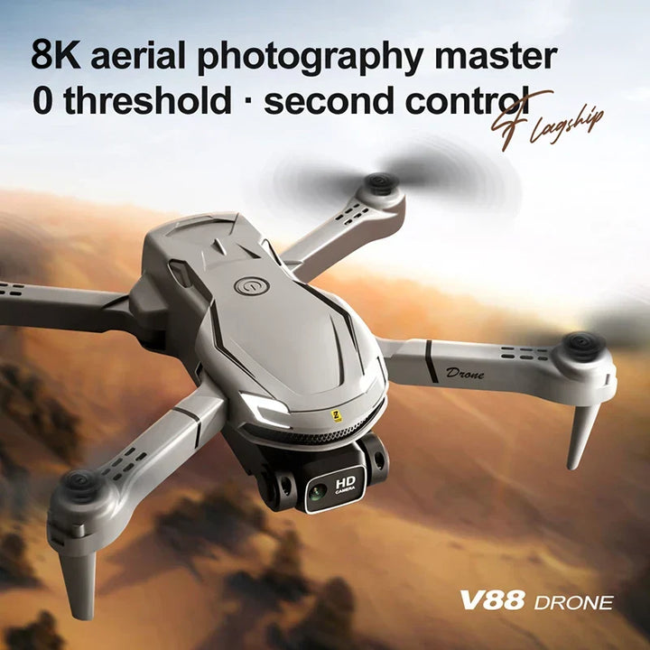 Die V88 Mini Drohne mit 8K Kamera, GPS und inklusive Tragetasche für Outdoor-Abenteuer.