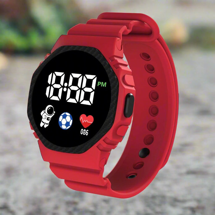 Robuste, wasserdichte digitale Kinder Sportuhr mit LED-Anzeige, perfekt für Jungen & Mädchen Outdoor-Abenteuer.