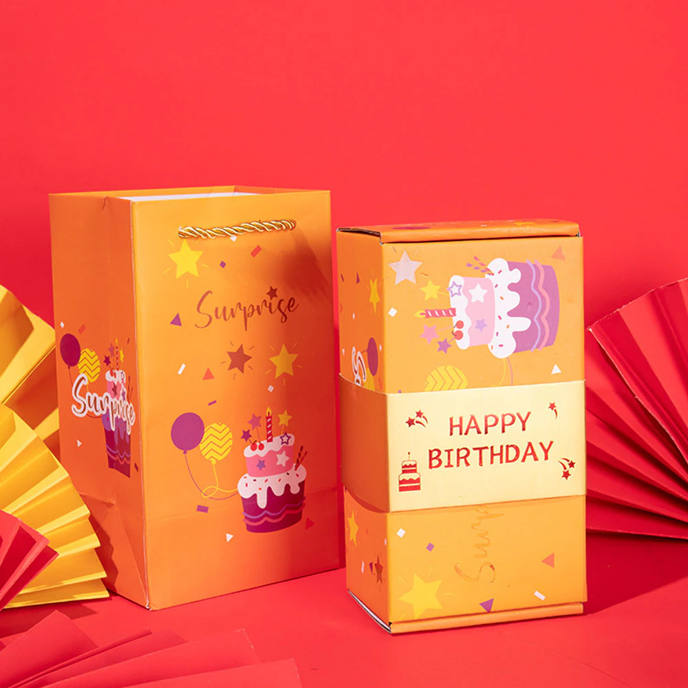 Vielseitige Deko-Geschenkbox mit WOW-Effekt, wiederverwendbar für Geburtstag, Hochzeit & Weihnachten.