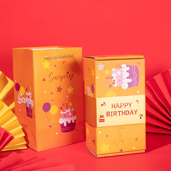 Vielseitige Deko-Geschenkbox mit WOW-Effekt, wiederverwendbar für Geburtstag, Hochzeit & Weihnachten.