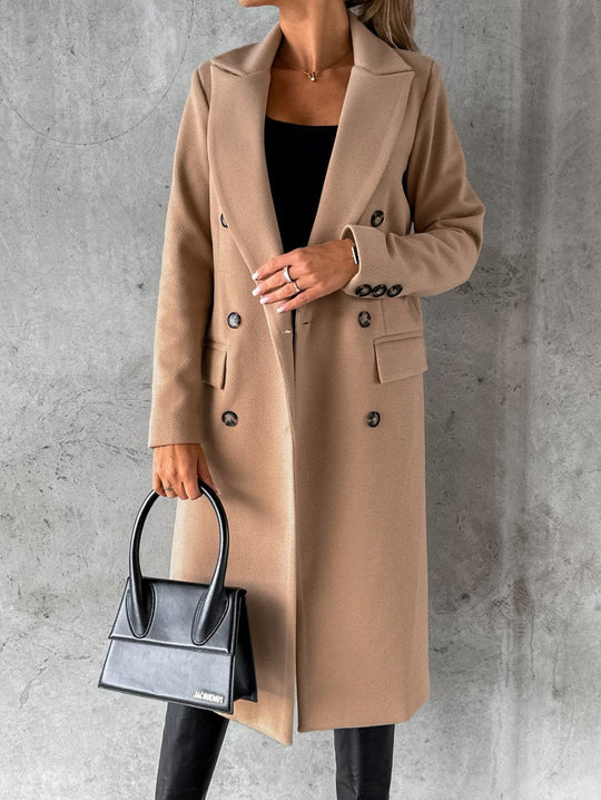 Eleganter Damen Wintermantel in klassischem Design, ideal für Herbst & Winter, mit warmem & bequemem Schnitt.