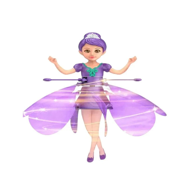 Kindergeschenk: Eine zauberhafte, fliegende Feenpuppe mit bunten LED-Lichtern und intuitiver Steuerung.