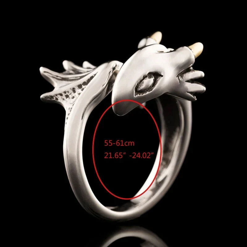 Ideales Männergeschenk: Verstellbarer Edelstahl Drachenring, robust und detailreich, für Stärke und Schutz.