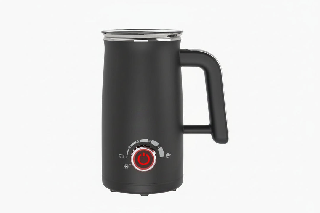 Elektrischer Milchaufschäumer für perfekten, cremigen Milchschaum zu Cappuccino, Latte & Kakao.