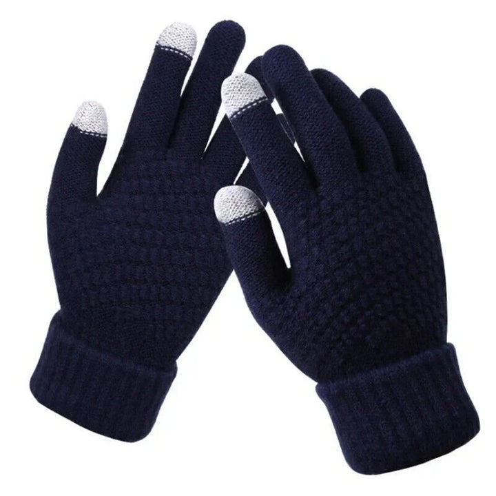 Hochwertige, gestrickte Touchscreen-Handschuhe für Winter, unisex, stilvoll und funktional.