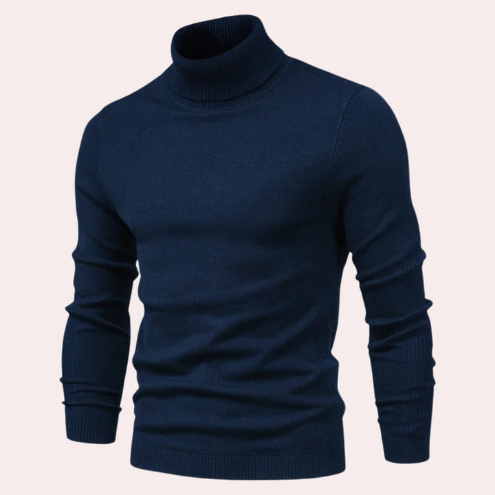 Warmer Herren Rollkragenpullover mit hohem Tragekomfort. Perfekte Langarm-Wintermode für stilvolle Männer.