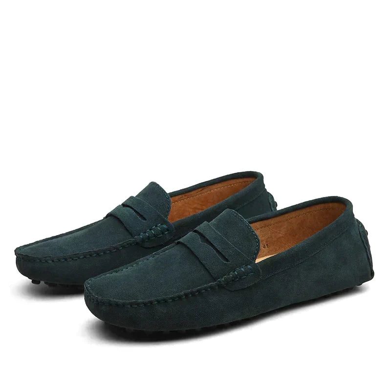 Modische schwarze Herren Loafers, komfortable Frühlingsschuhe für Arbeit & Alltag.
