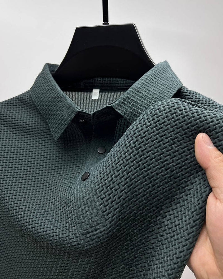 Hochwertiges Luxus Herren Polo-Shirt. Elegant, atmungsaktiv, vielseitig für Frühling, Herbst & Business Casual.