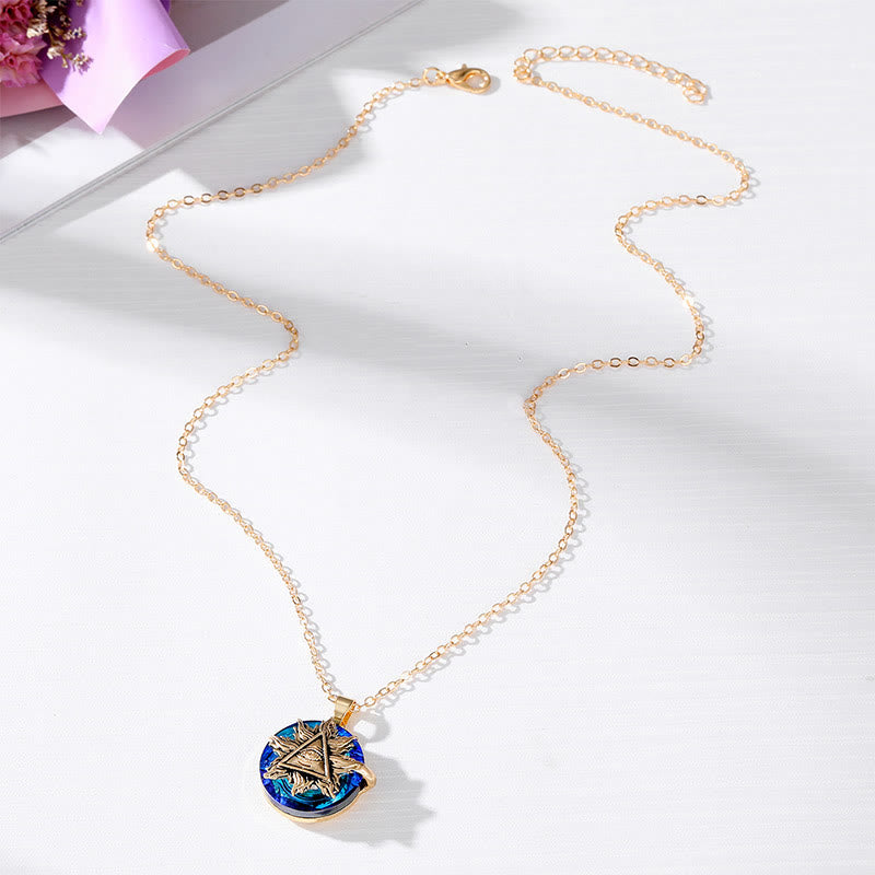 Damenkette Böser Blick, ovales Design mit Schutzfunktion, zeitloses Schmuck-Accessoire.