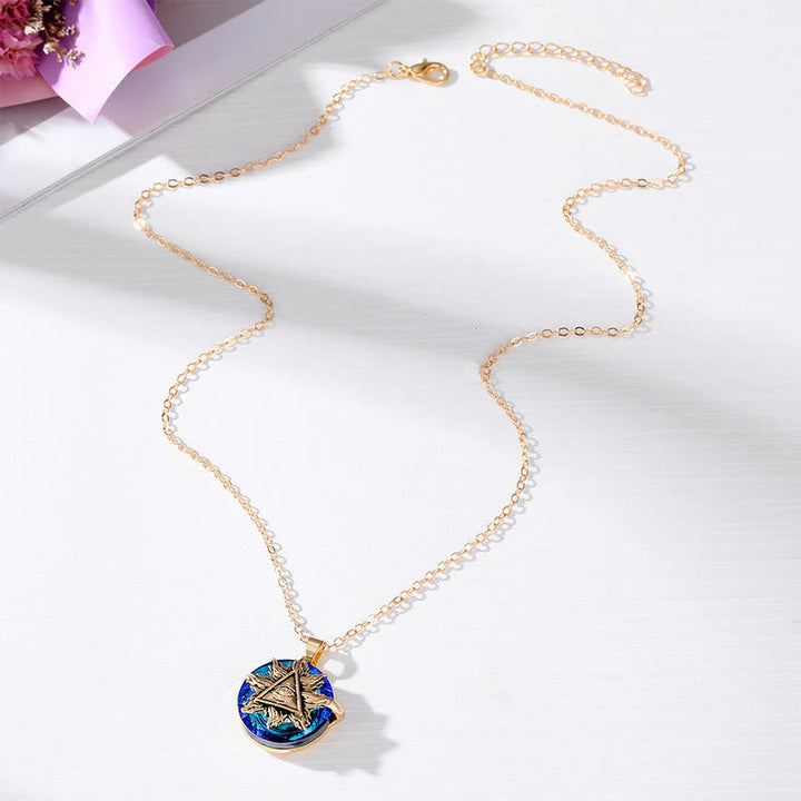 Damenkette Böser Blick, ovales Design mit Schutzfunktion, zeitloses Schmuck-Accessoire.