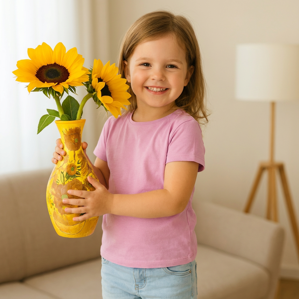 3D Puzzle Vase als stilvolles Wohnaccessoire und Heimdekoration. DIY Bastelset für Erwachsene, einzigartige Blumenvase.