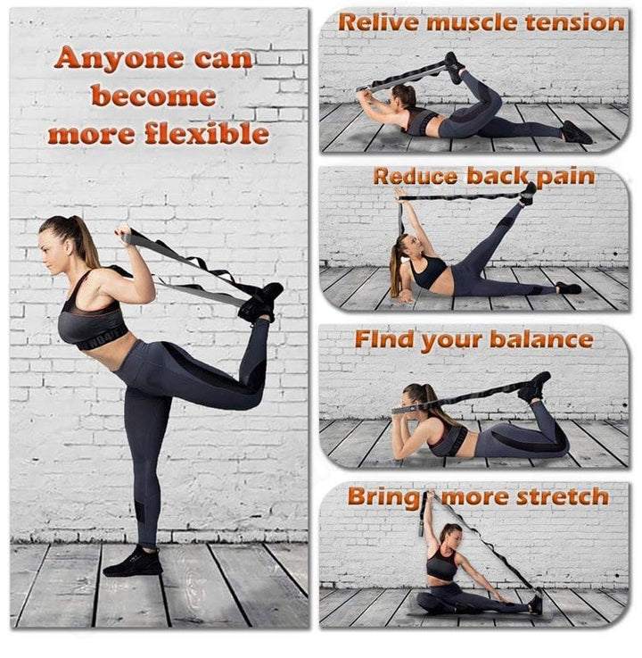 Multifunktionaler Yogagurt für Dehnen, Flexibilität & Muskelentspannung. Unverzichtbar für Yoga, Pilates & Training.