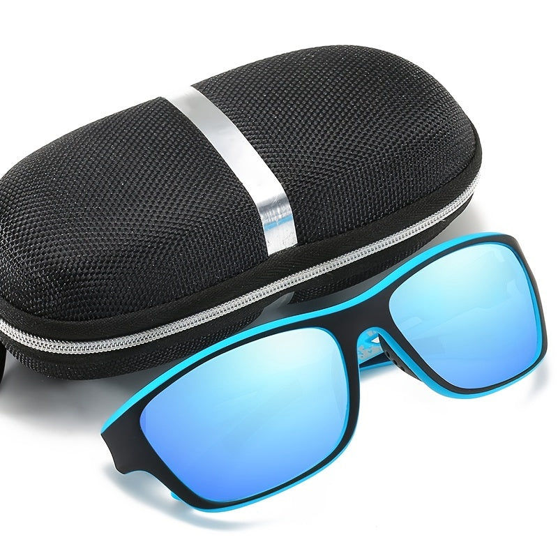 Graue Herren-Sportsonnenbrille, polarisiert, robuster UV-Schutz für alle Aktivitäten.