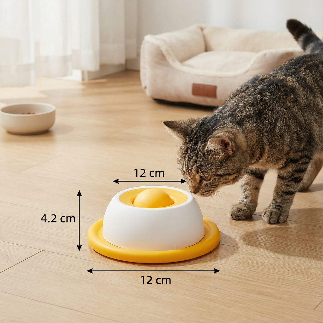 Katzenspielzeug: Interaktiver Leckteller aus Silikon für geistige Stimulation, Stressabbau & langsames Fressen.