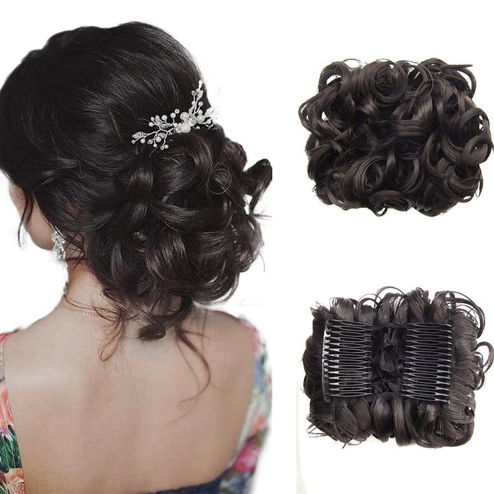 Elegantes Damen Haarband Dutt Haarteil synthetisch, ideal für schnelle und volle Frisuren.