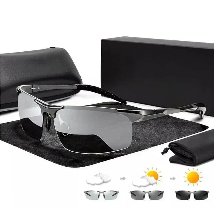 Komfortable Unisex Brille mit TR90 Rahmen, selbsttönend. Blaulichtfilter & UV400 Schutz für Alltag & Outdoor.