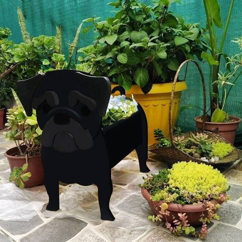 Origineller Hunde-Blumentopf, eine charmante Geschenkidee für Tierliebhaber.