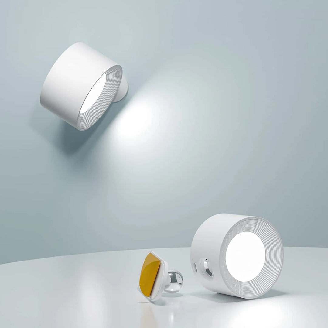 Kabellose FlexiGlow LED-Wandleuchte, dimmbar, flexibel & magnetisch für moderne Innenbeleuchtung.