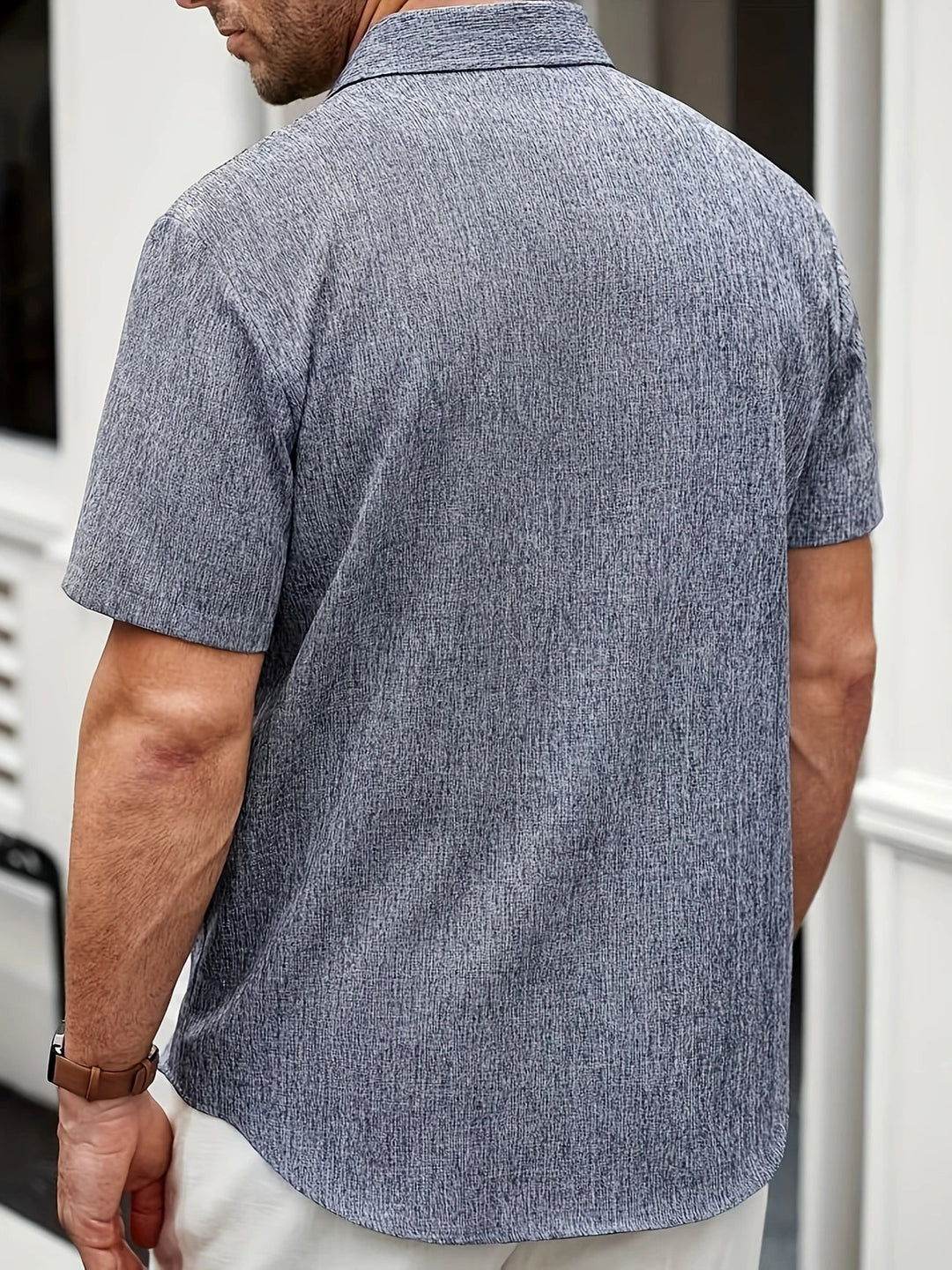 Smart Casual Herrenhemd kurzarm, atmungsaktiv & bequem für Freizeit.